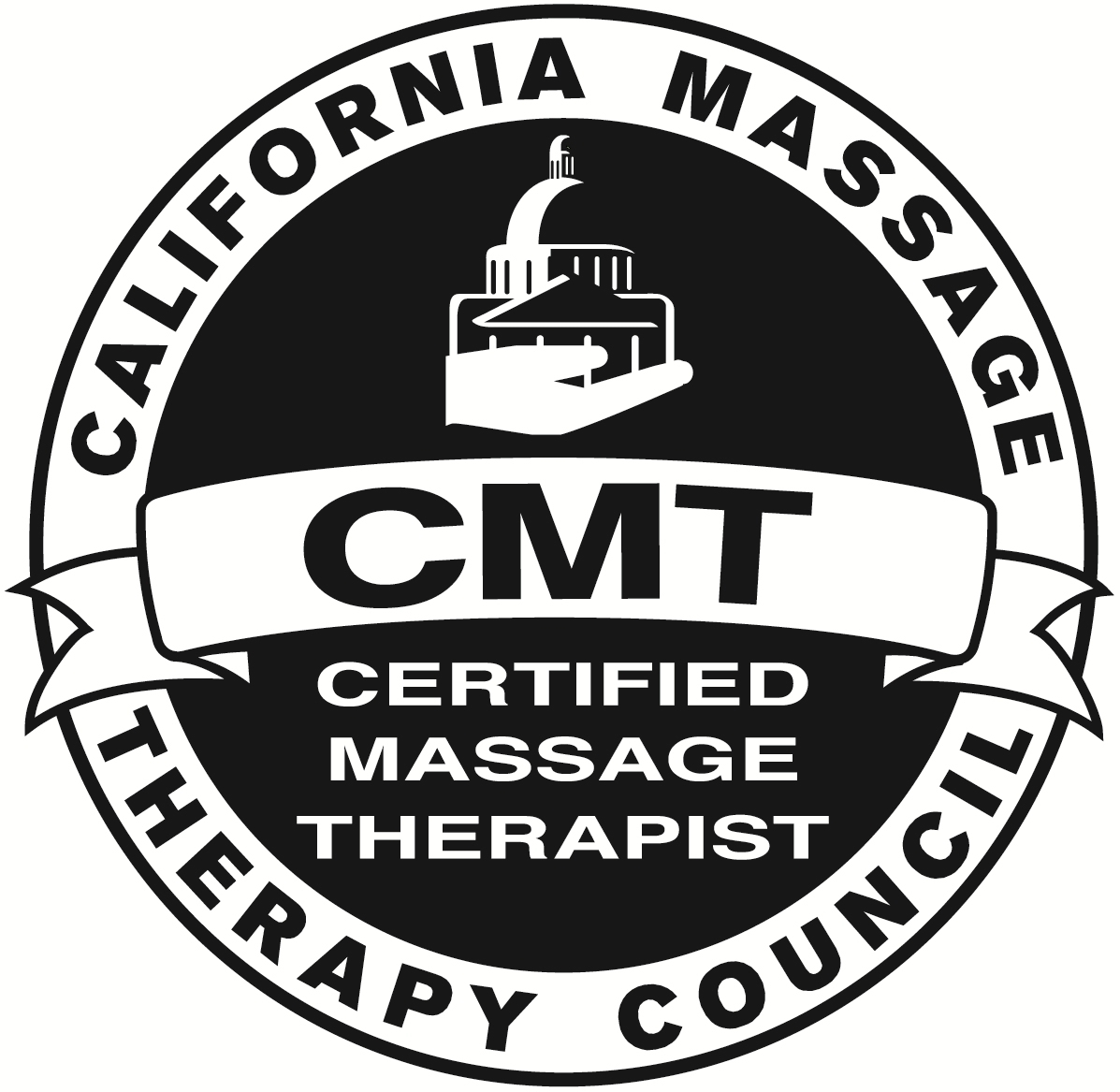 California Massage Therapy Council Certified Massage Therapist seal.